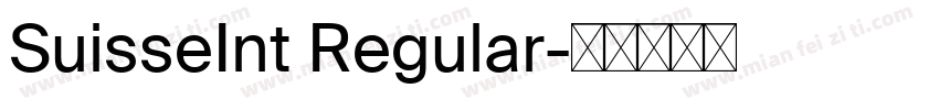 SuisseInt Regular字体转换